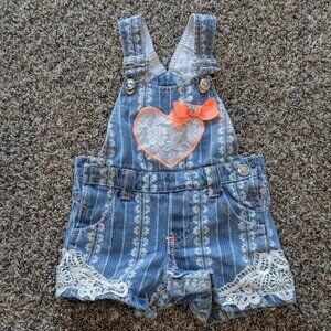 Girls Embellished Romper Overalls Size 18 Months